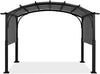 ABCCANOPY Outdoor Pergola 10'x12', Arched Patio Gazebo with Retractable Sun Shade, Dark Gray