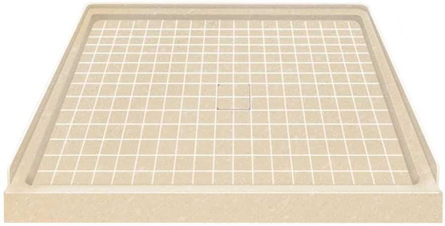 Transolid F3636-86 36" x 36" Solid Surface Shower Base in Sea Shore