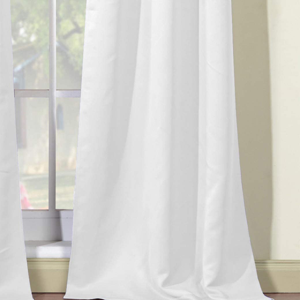 Blackout365 Steyna Blackout Window Curtain, 38 x 84 Inches, White (Set of 2) B103-KS416