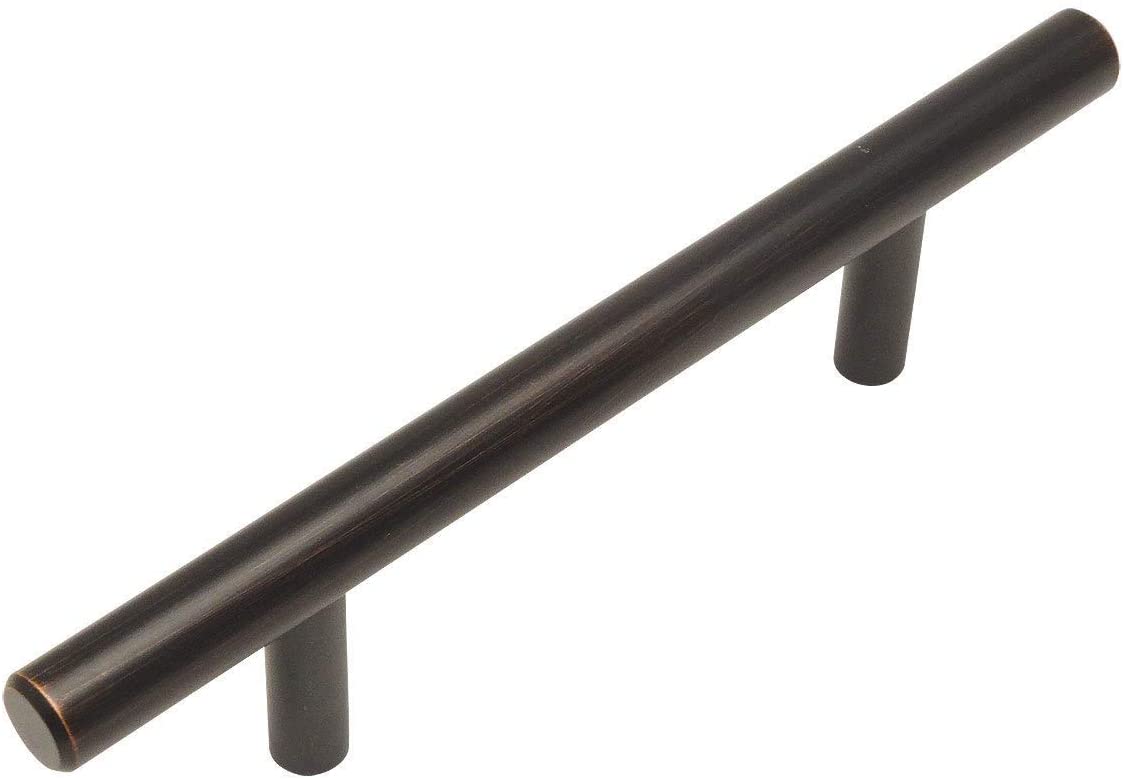 10 Pack - Cosmas Solid Steel Construction Slim Line Euro Style Cabinet Hardware Bar Pull (76mm) Hole Centers, B119-DS399