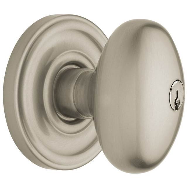Baldwin 5228K Egg Knob with Classic Rose Pre-Configured Set SHS154
