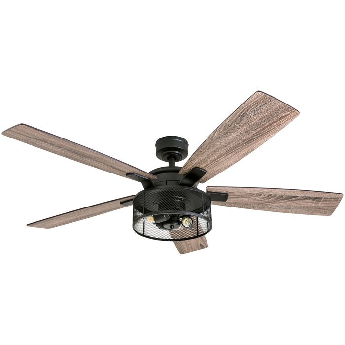 52" Divisadero 5-Blade Ceiling Fan with Remote Control, Light Kit Included (#K6617)