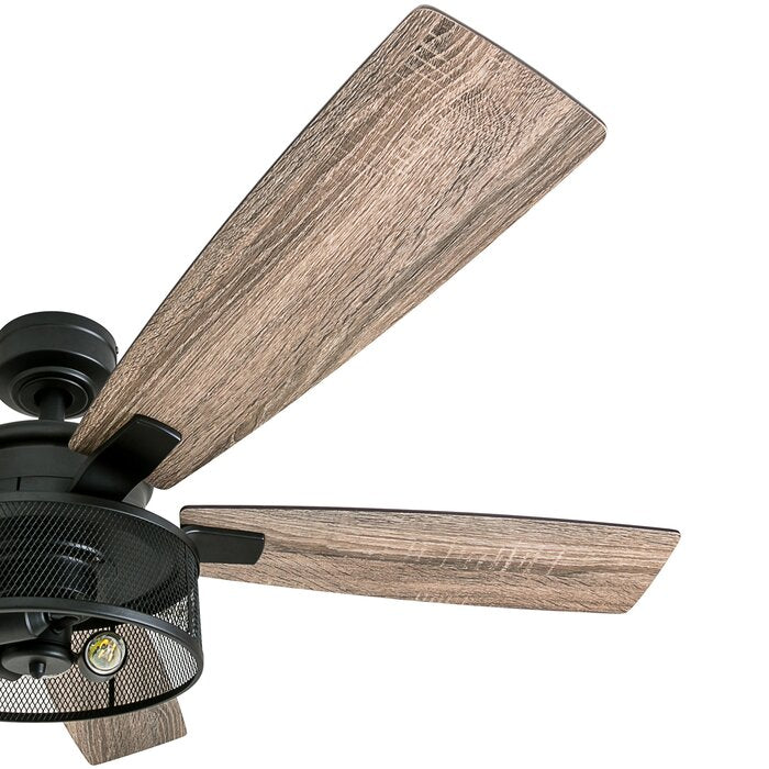 52" Divisadero 5-Blade Ceiling Fan with Remote Control, Light Kit Included (#K6617)
