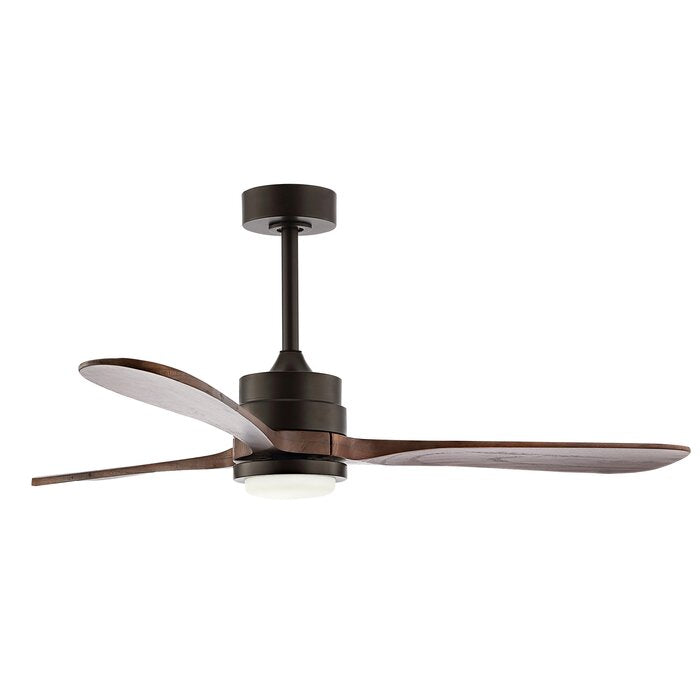 52'' Gatto 3 Blade LED Propeller Ceiling Fan with Remote Control and Light Kit Included