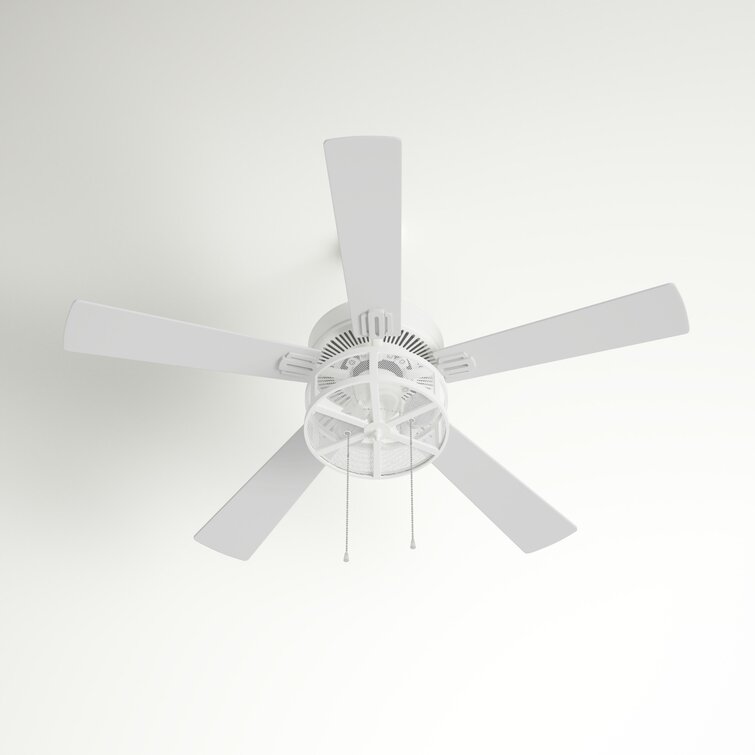 52'' Vassar 5 Blade Standard Ceiling Fan with Pull Chain and Light Kit Included