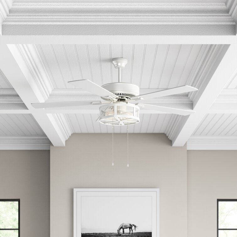 52'' Vassar 5 Blade Standard Ceiling Fan with Pull Chain and Light Kit Included