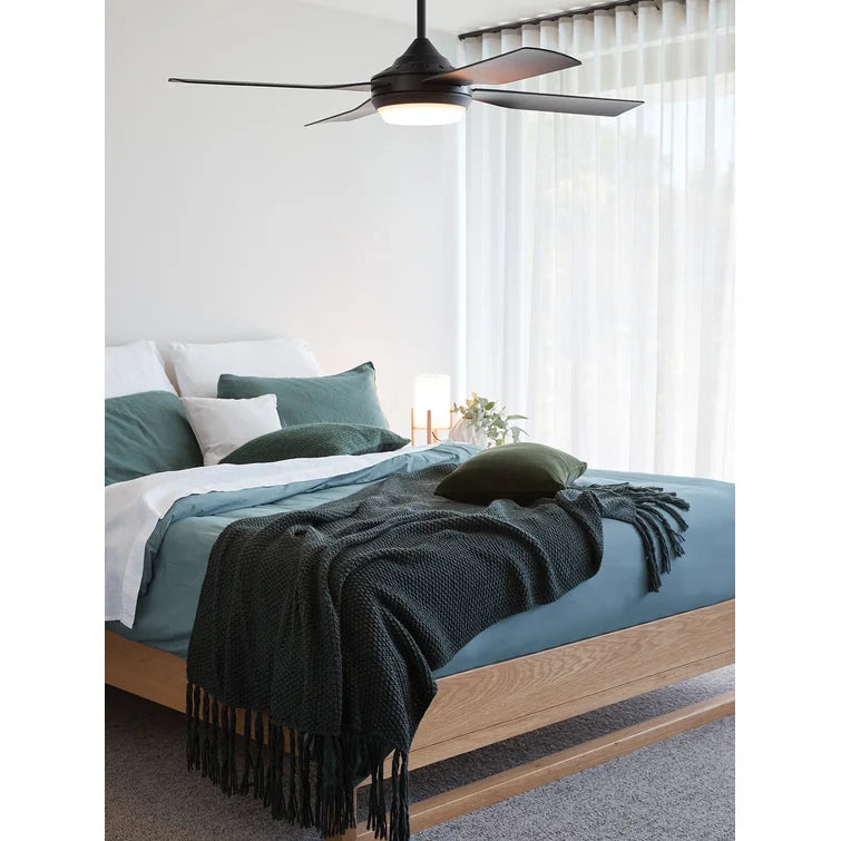 52'' Agla 4 - Blade Standard Ceiling Fan with Remote Control and Light Kit Included