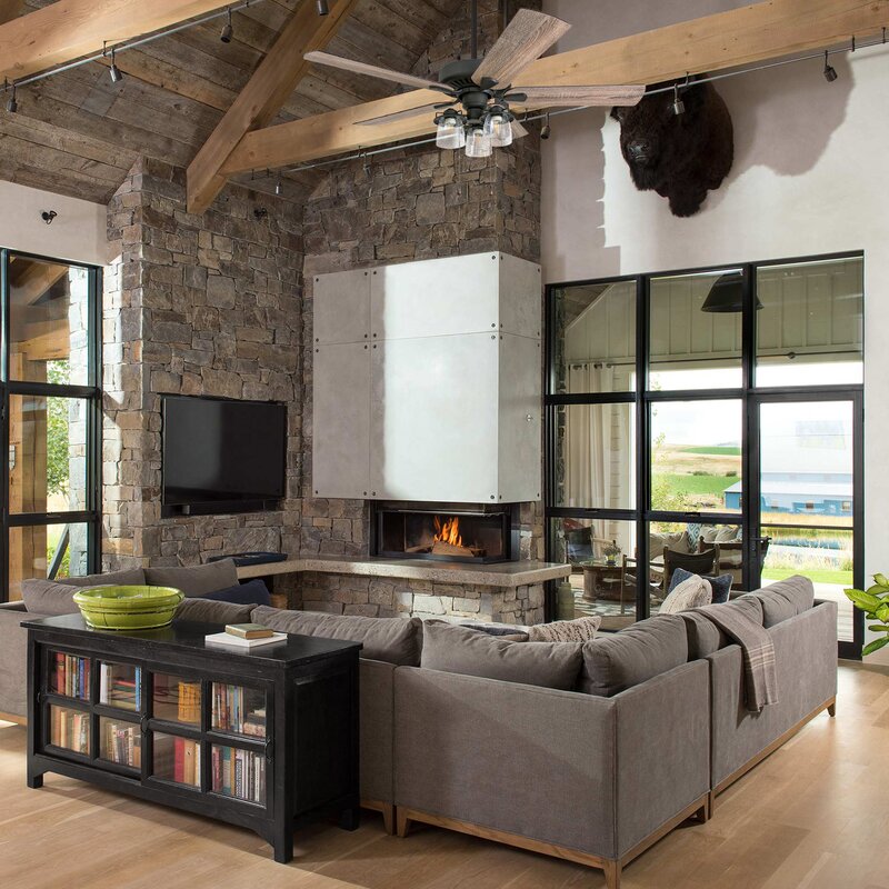 52'' Alexa 5 - Blade Standard Ceiling Fan with and Light Kit Included SHB383