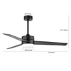52'' Aydriana 3 - Blade LED Standard Ceiling Fan with Remote Control and Light Kit Included