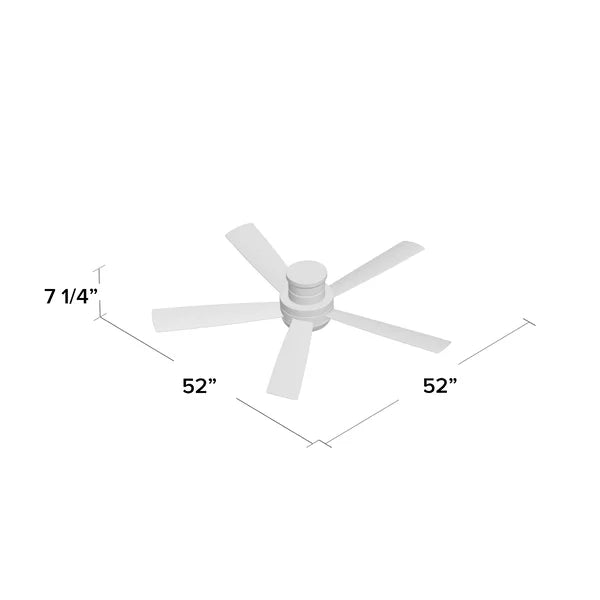 52'' Canup 5 - Blade LED Standard Ceiling Fan with and Light Kit Included