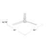 52'' Cassius 3 - Blade Standard Ceiling Fan with Pull Chain