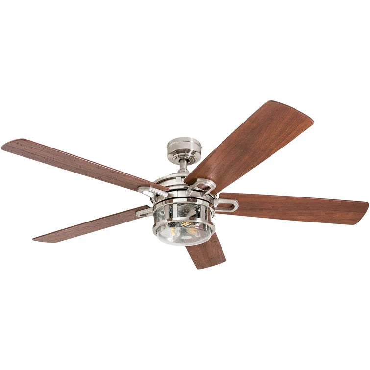 52'' Clivesden 5 - Blade Standard Ceiling Fan with Remote Control and Light Kit Included