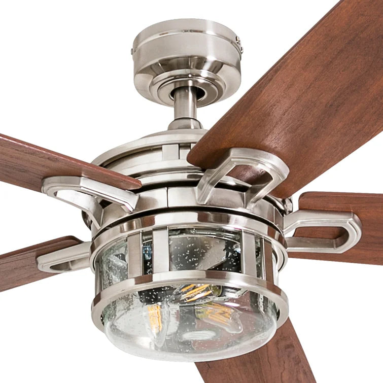 52'' Clivesden 5 - Blade Standard Ceiling Fan with Remote Control and Light Kit Included