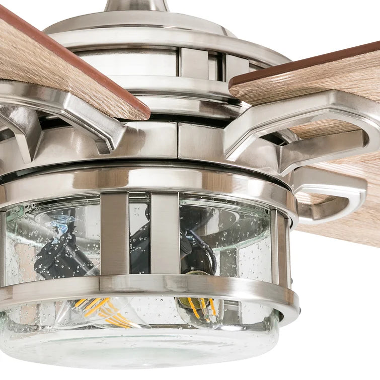 52'' Clivesden 5 - Blade Standard Ceiling Fan with Remote Control and Light Kit Included