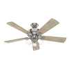 52'' Crestfield 5 - Blade Standard Ceiling Fan with Pull Chain and Light Kit Included SHB320
