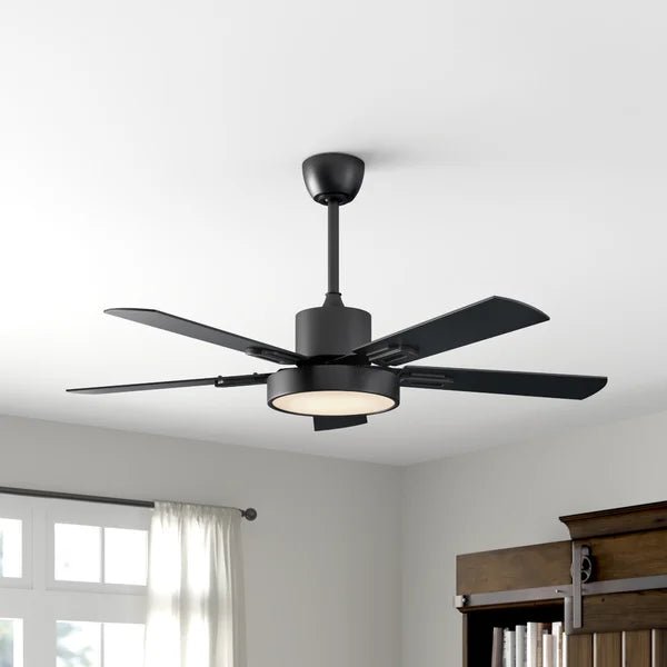 52'' Gile 5 - Blade LED Standard Ceiling Fan with Remote Control and Light Kit Included