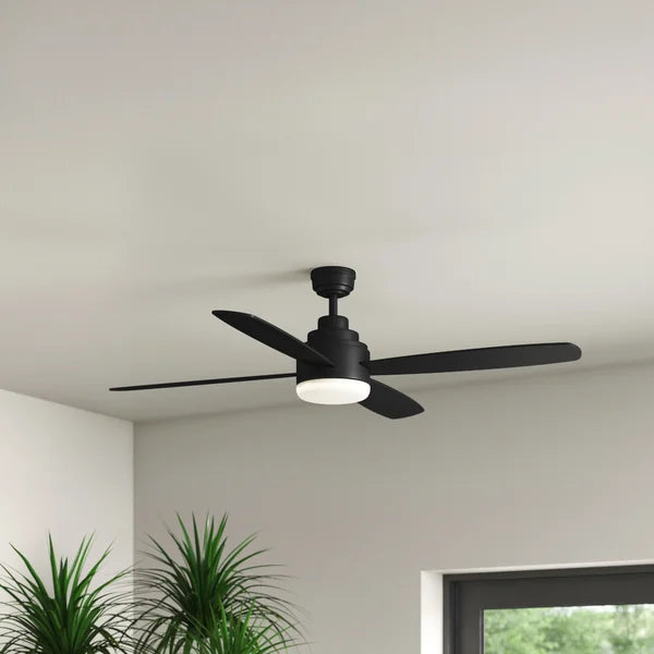 52'' Kaya 4 - Blade LED Standard Ceiling Fan with Remote Control and Light Kit Included
