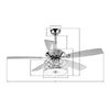 52'' Rupert 5 - Blade Crystal Ceiling Fan with Remote Control and Light Kit Included K8530