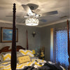 52'' Rupert 5 - Blade Crystal Ceiling Fan with Remote Control and Light Kit Included K8530