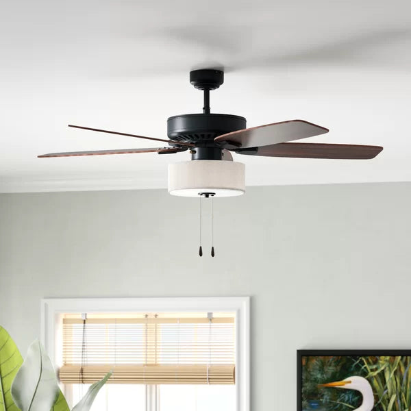 52'' Sybilla 5 - Blade Standard Ceiling Fan with Light Kit Included