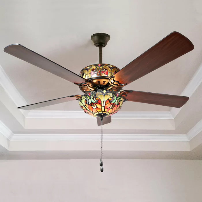 52'' Ummuhan 5 - Blade Standard Ceiling Fan with Pull Chain