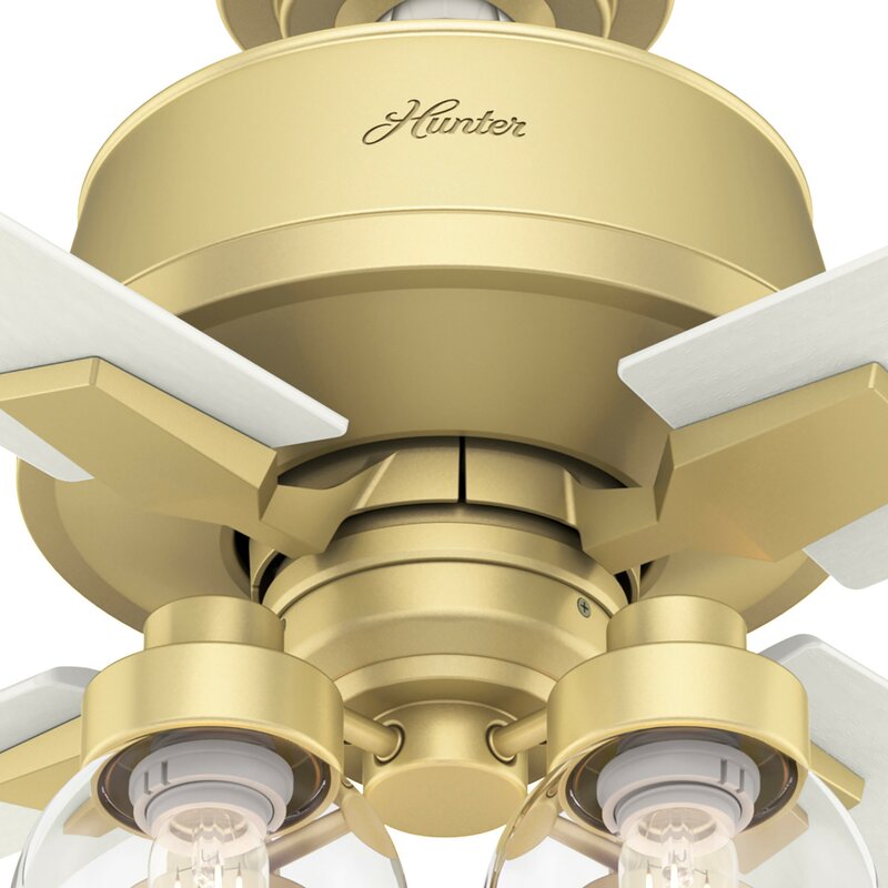 52'' Vivien 4 - Blade Standard Ceiling Fan with Remote Control and Light Kit Included KB411