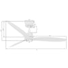 52'' Zelda 3 - Blade Propeller Ceiling Fan with Remote Control