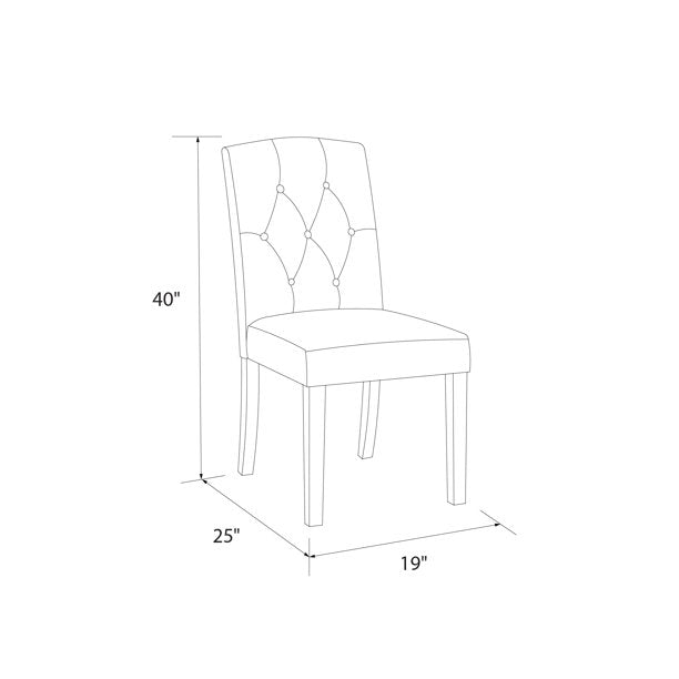 Better Homes and Gardens Parsons Upholstered Tufted Dining Chair, Gray (set of 2) KB1240-A5-B2-P2 (2 BOXES)