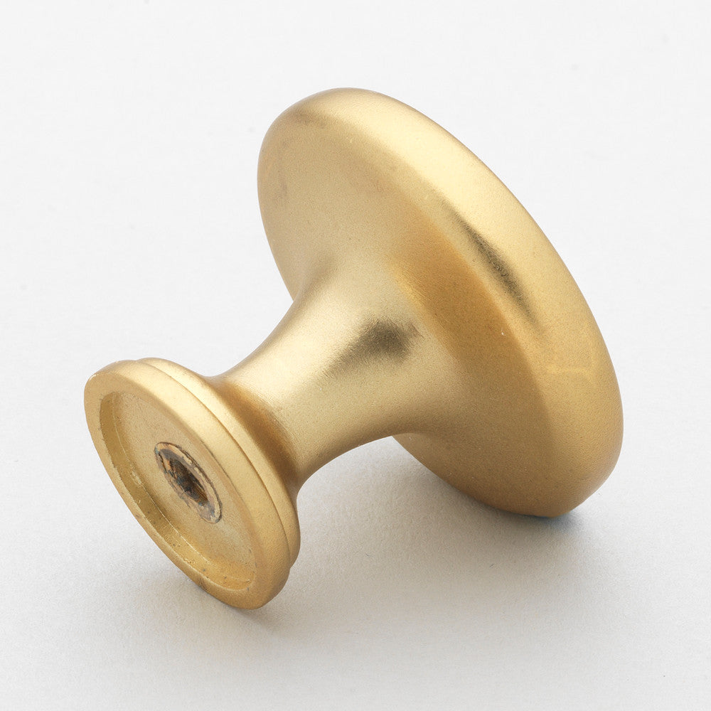 1-1/4 Inch Classic Round Ring Cabinet Knob, Brass Gold, (Set of 2)