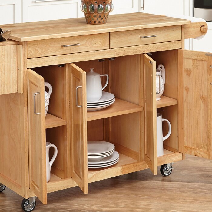 54'' Wide Rolling Kitchen Island