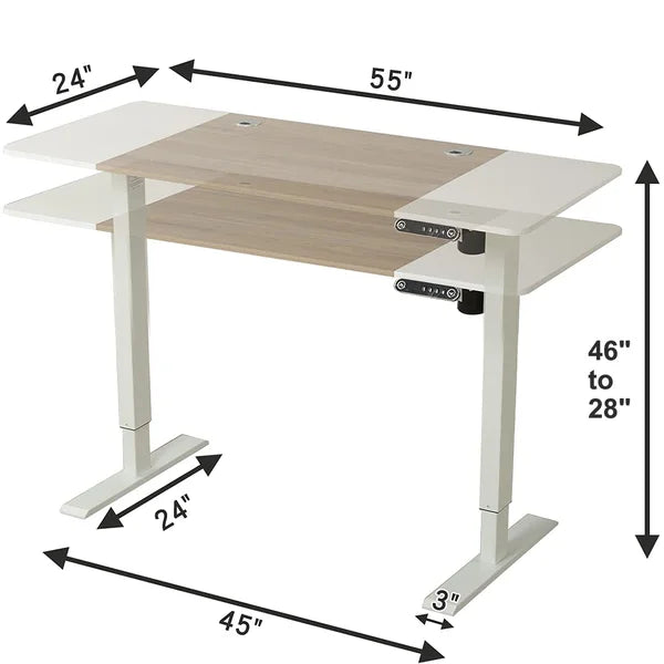 55" to 63" Electric Height Adjustable Standing Desk