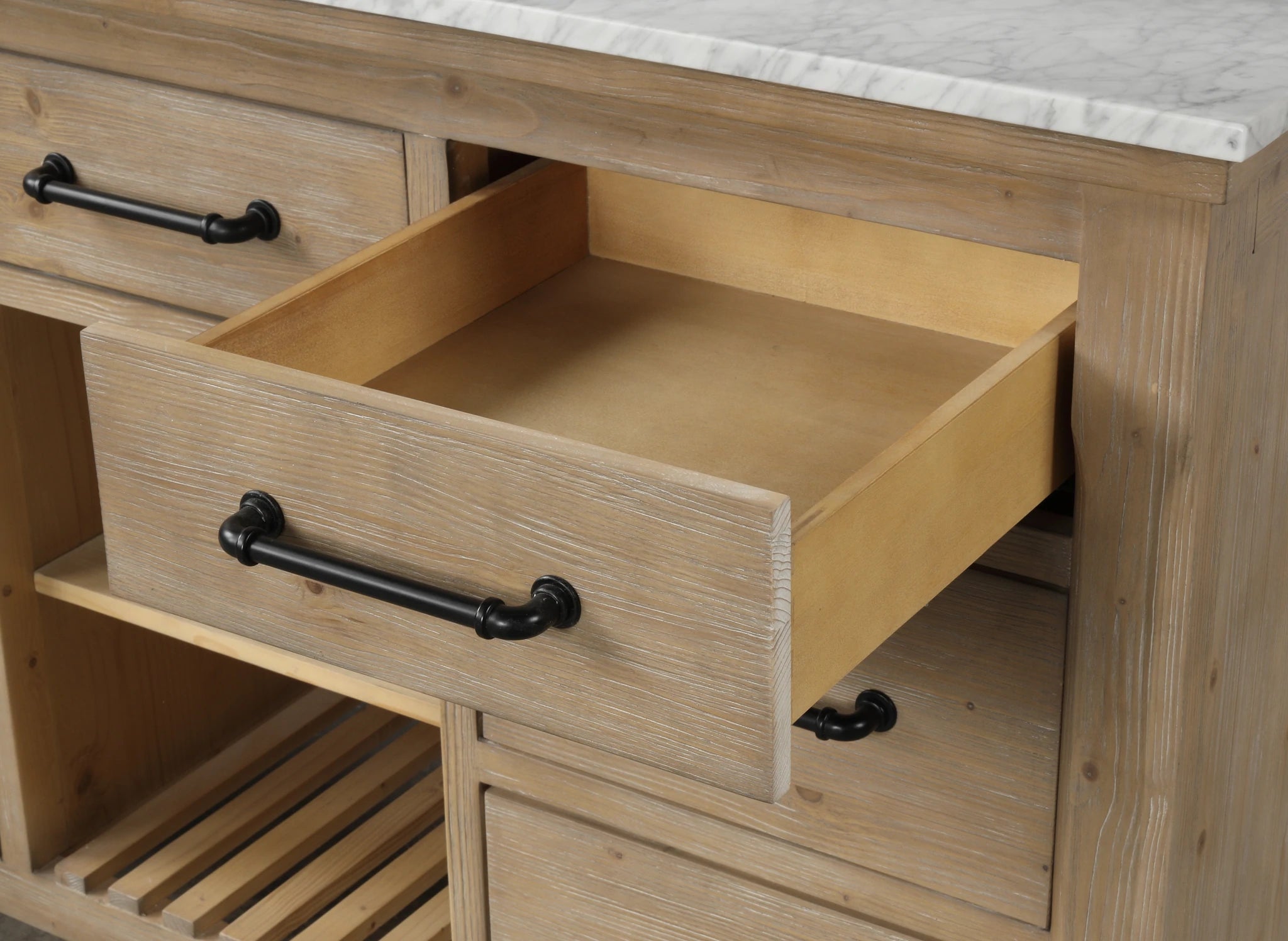 55" Bathroom Vanity Weathered Fir