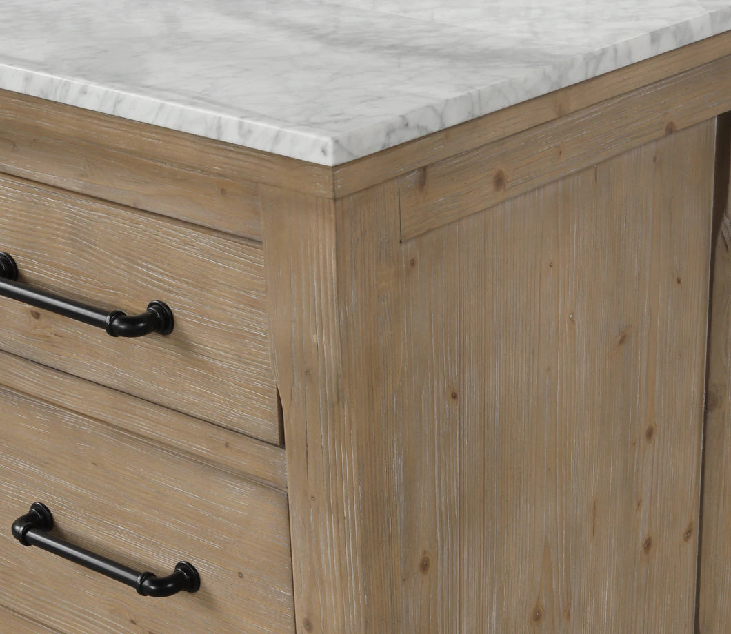 55" Bathroom Vanity Weathered Fir