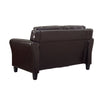 56.3'' Faux Leather Round Arm Loveseat