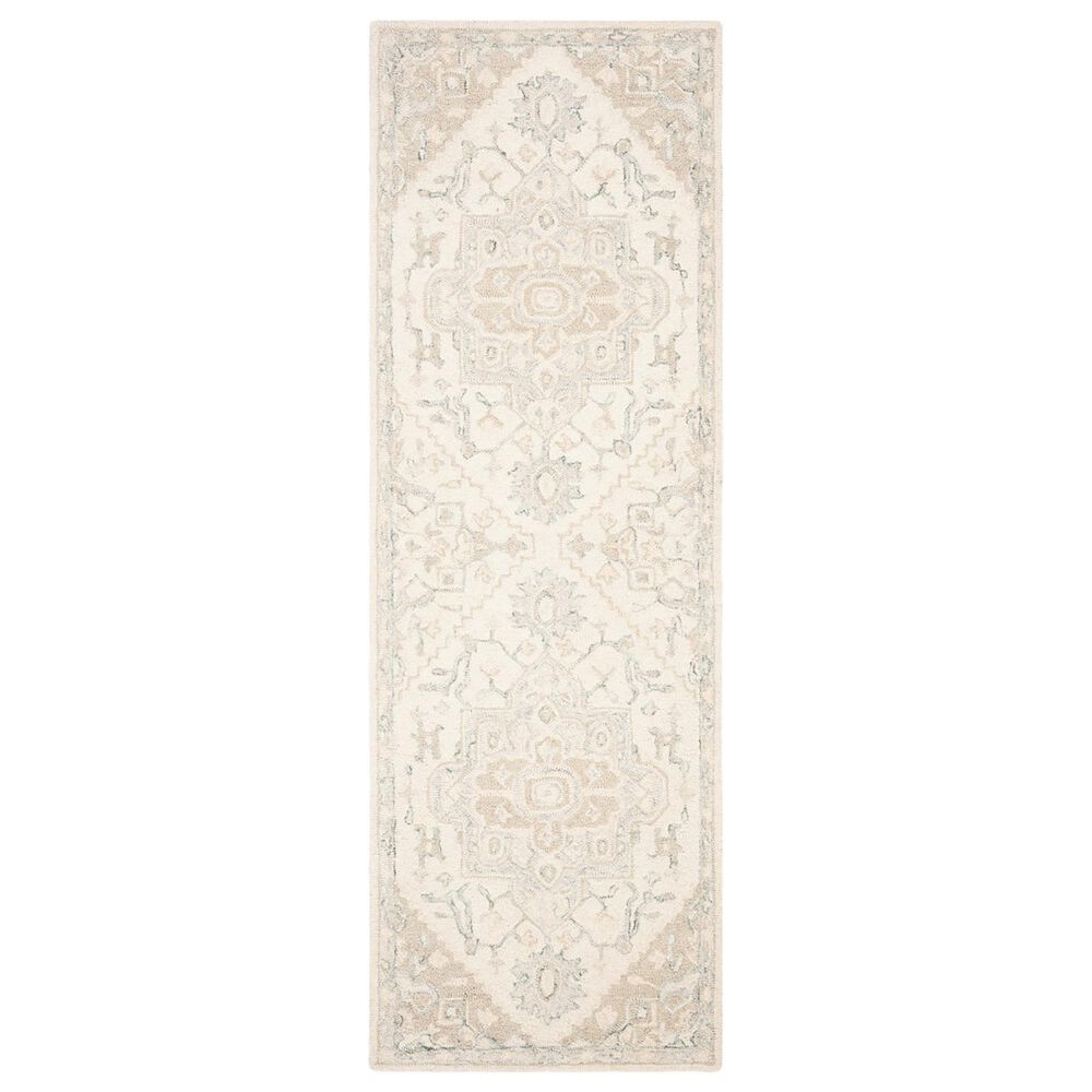 2'3" x 21' Ivory and Beige Runner