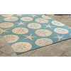 Gertmenian 21268 Nautical Tropical Outdoor Patio Rugs, 5x7 Standard, Sand Dollar Starfish Oasis Green KRUG301-B1-S3