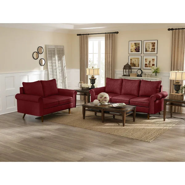 59'' Velvet Rolled Arm Loveseat