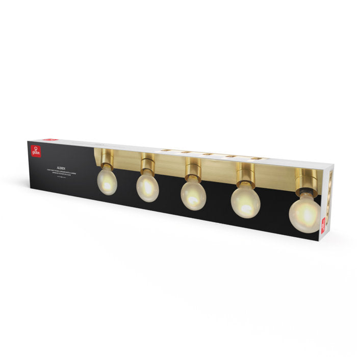 5 -Light Dimmable Vanity Lighting, gold