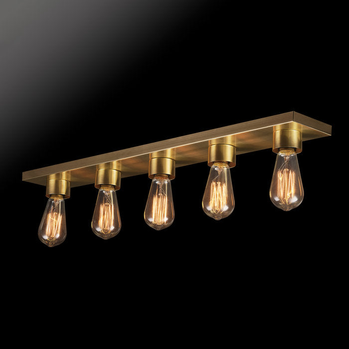 5 -Light Dimmable Vanity Lighting, gold