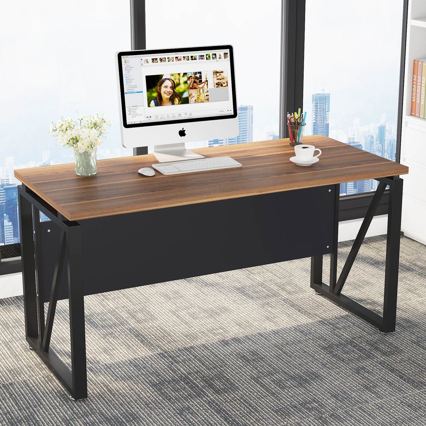 55 inches Computer Desk, Writing Gaming Table for Workstation RM243