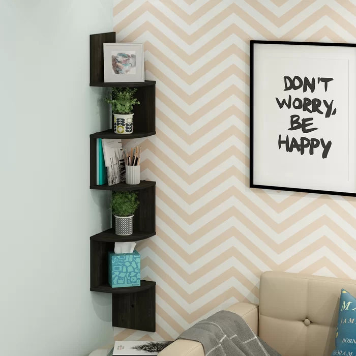 5 Piece Corner Wall Shelf