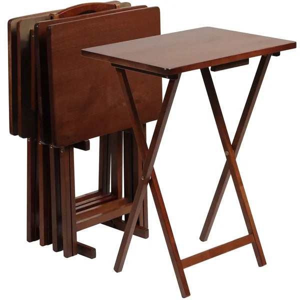 5 Piece TV Tray Table Set