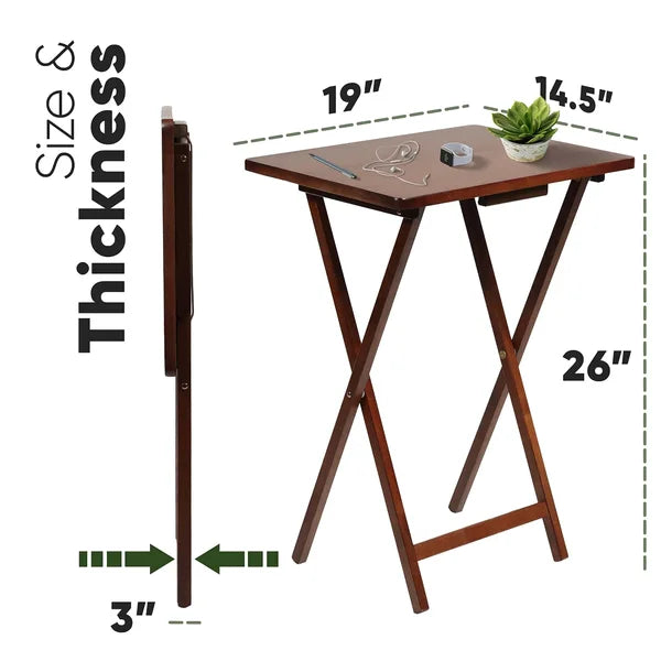 5 Piece TV Tray Table Set
