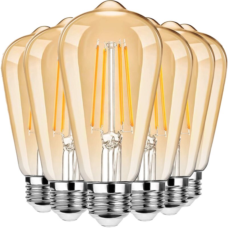 5 Watt (60 Watt Equivalent), ST64 LED, Dimmable Light Bulb, Warm White (2700K) E26/Medium (Standard) Base