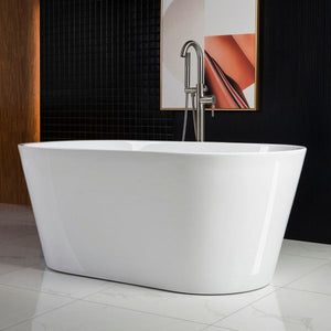 59" x 30" Freestanding Soaking Bathtub, White (#443)