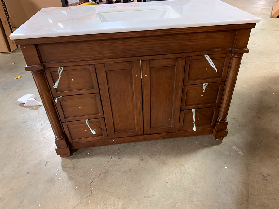 42" Single Bathroom  Vanity Set In Walnut