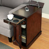 Kipling End Table with Storage and USB Outlets, Cherry **AS IS** (#K6317)