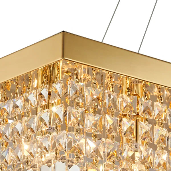 6-Light Unique/Rectangle Chandelier For Kitchen Island
