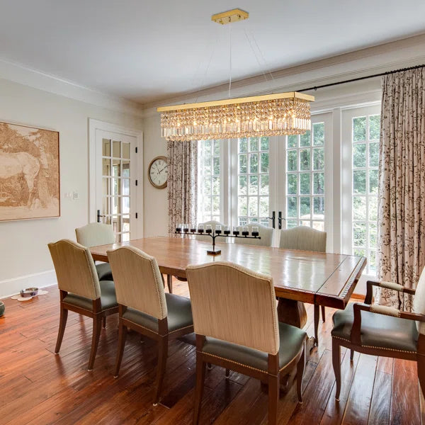 6-Light Unique/Rectangle Chandelier For Kitchen Island