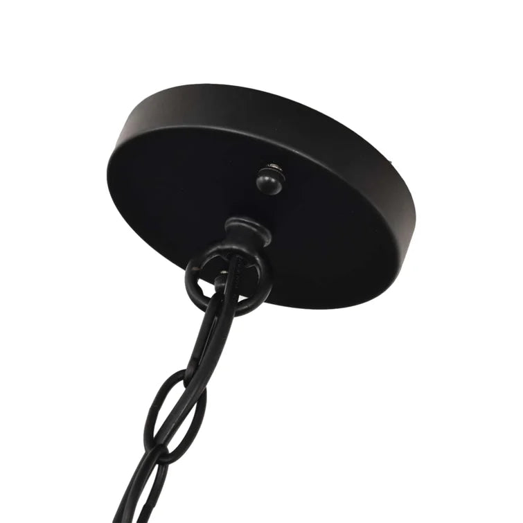 6-Light Wrought Iron Candle Chandelier